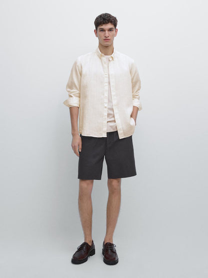 100% cotton jogger fit Bermuda shorts