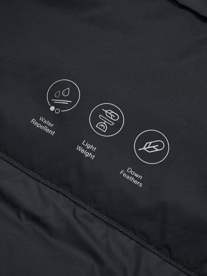 Water-repellent ultra lightweight down blend parka