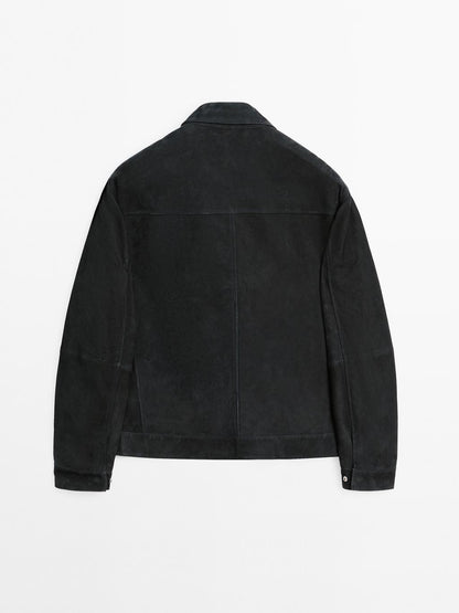 Suede leather jacket