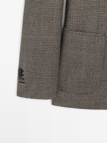 Houndstooth blazer