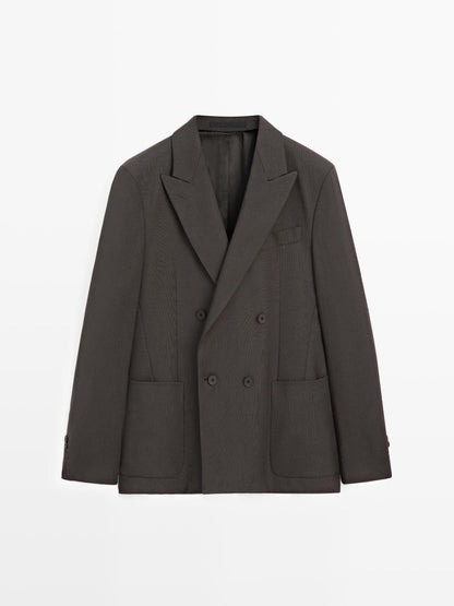 Suit blazer with notch lapel - LIMITED