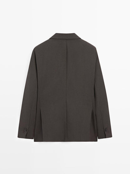 Suit blazer with notch lapel - LIMITED