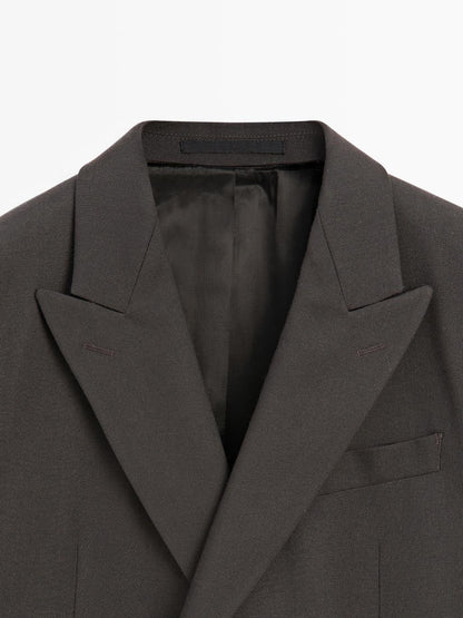 Suit blazer with notch lapel - LIMITED