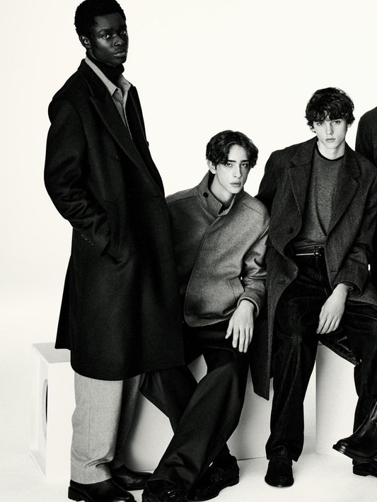 Long double-breasted wool blend coat - LIMITED