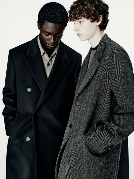 Long herringbone coat - LIMITED