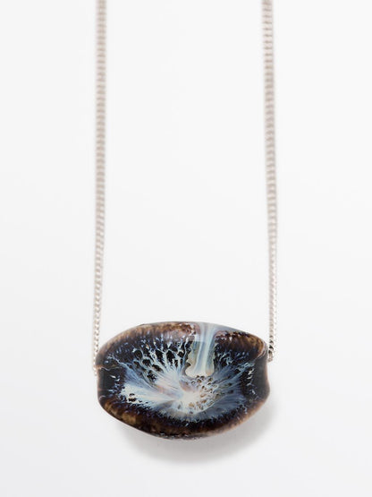 Necklace with ceramic pendant