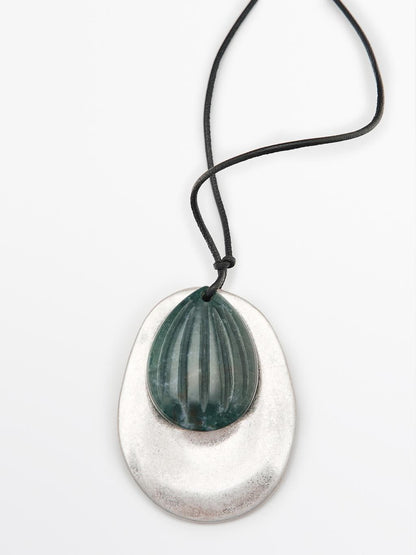 Almond pendant necklace