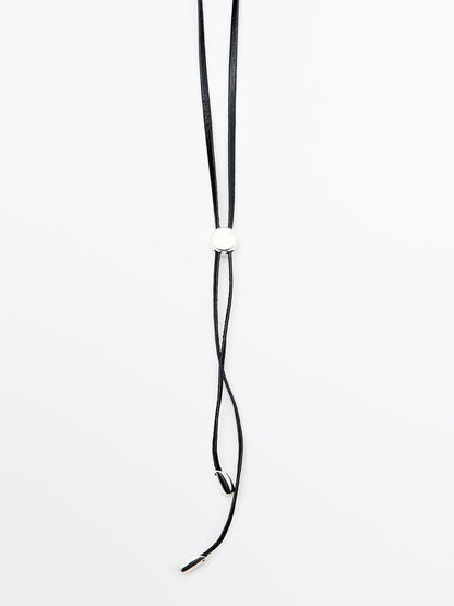 Rhinestone tassel necklace