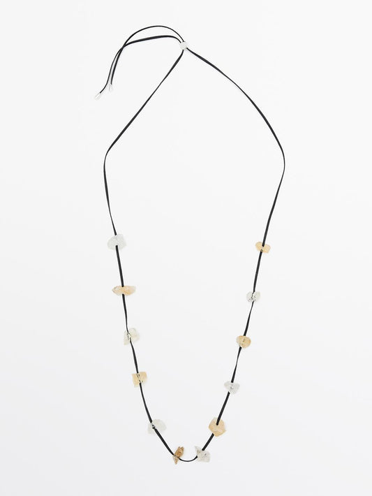 Irregular rhinestone necklace