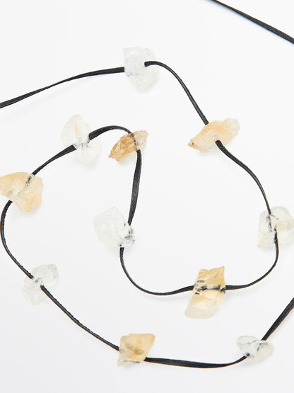 Irregular rhinestone necklace