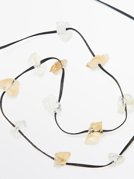 Irregular rhinestone necklace