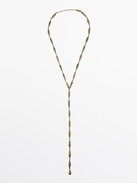 Long cocoa necklace