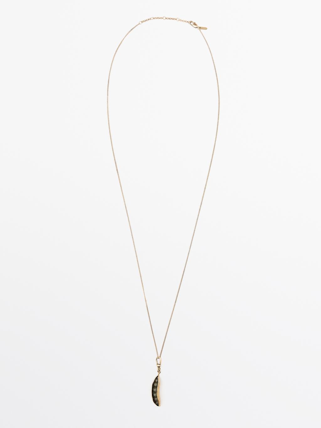 Chain necklace with pod pendant