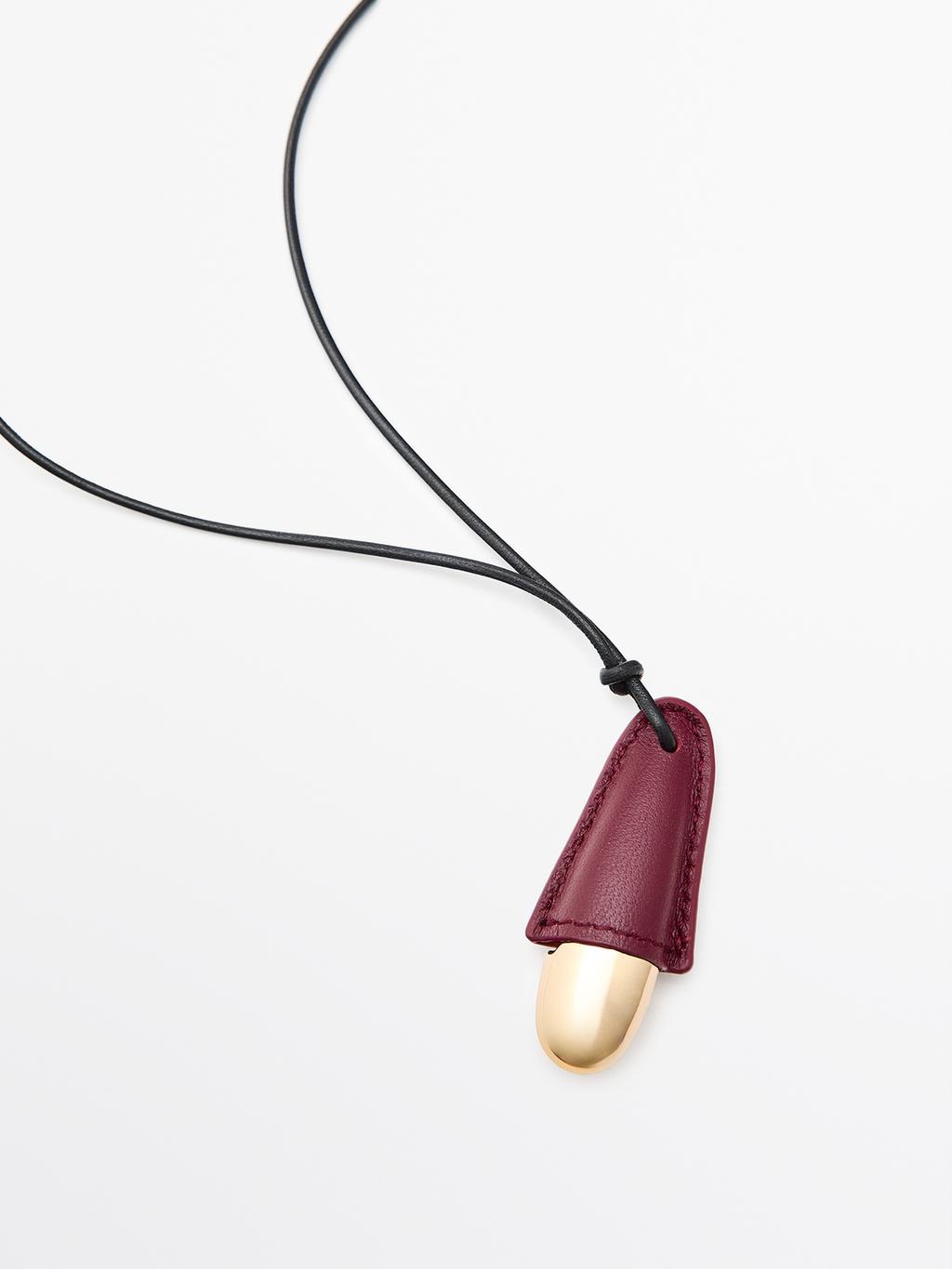Leather pendant