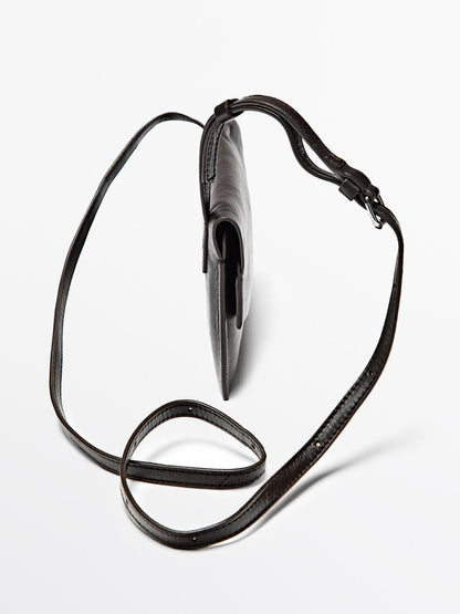 Nappa leather mini crossbody bag