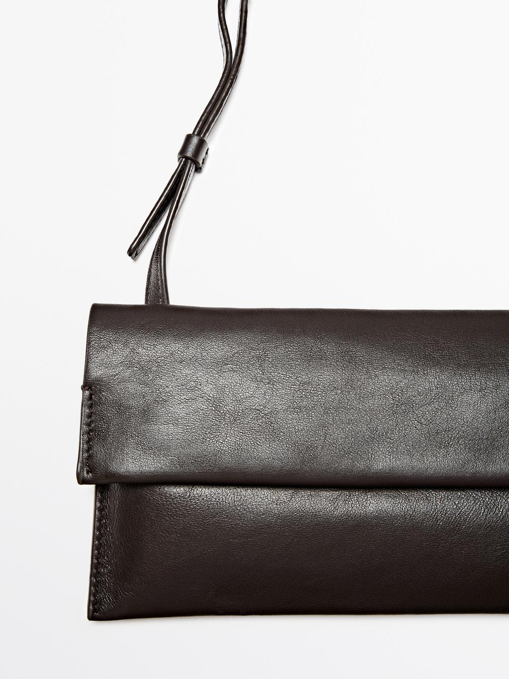 Nappa leather mini crossbody bag