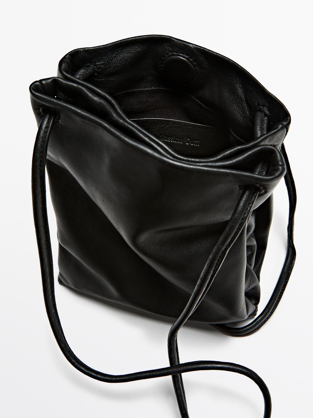 Nappa leather crossbody bag