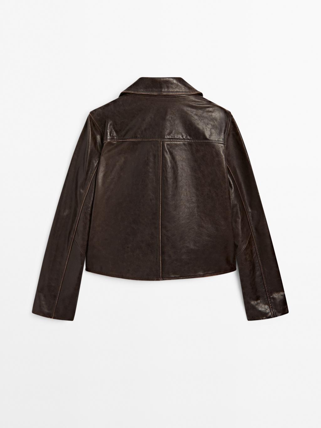 Nappa leather biker jacket