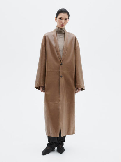 Long nappa leather coat - LIMITED