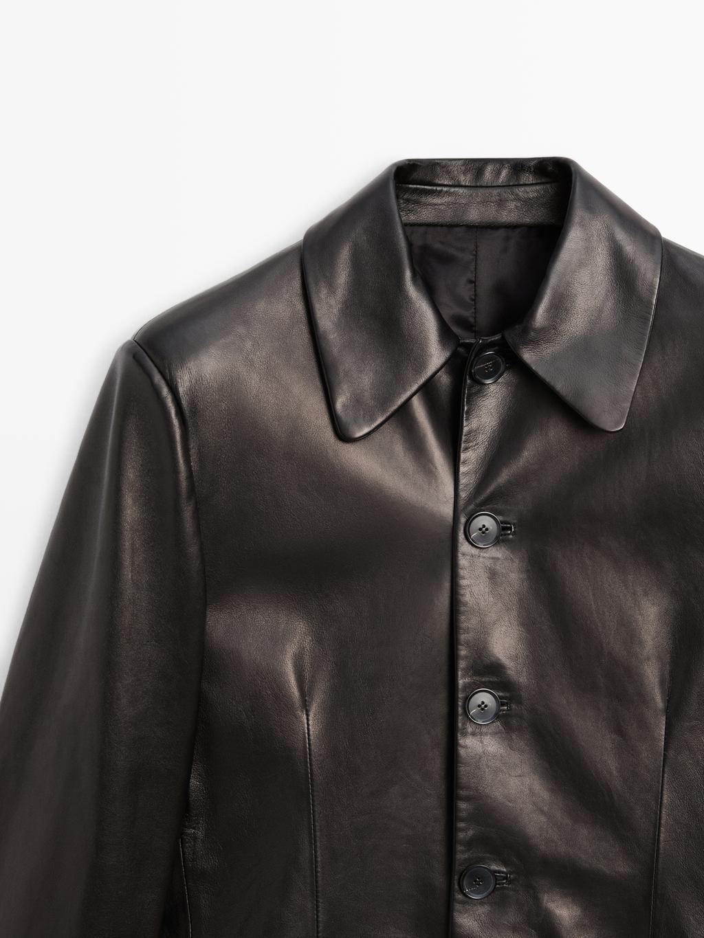 Nappa leather buttoned blazer - LIMITED