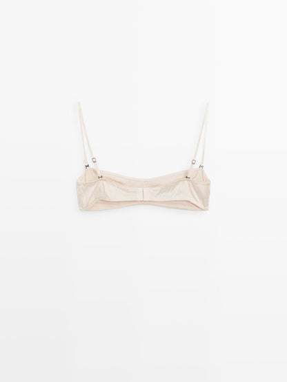 Silk blend bandeau top