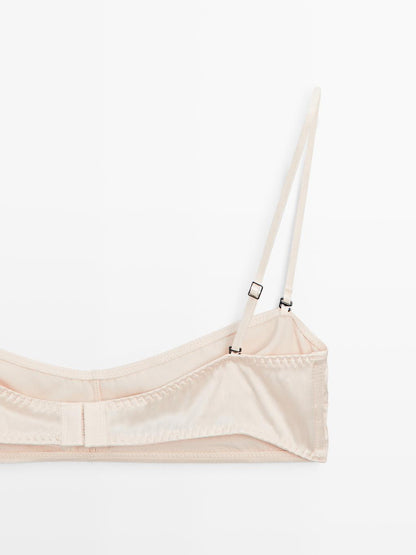 Silk blend bandeau top