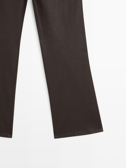 Flared cropped trousers