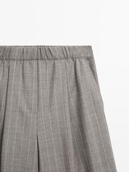 100% wool pinstripe trousers