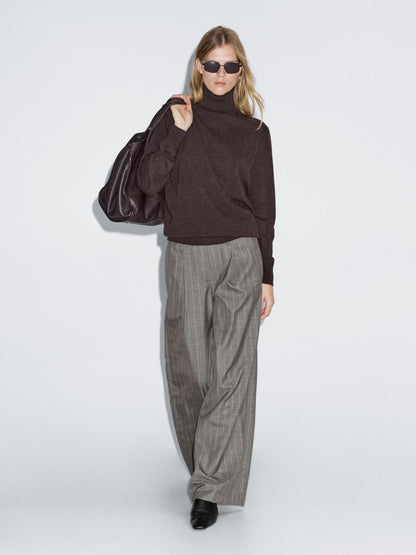 100% wool pinstripe trousers