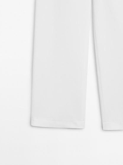 Straight-fit trousers with buckle detail