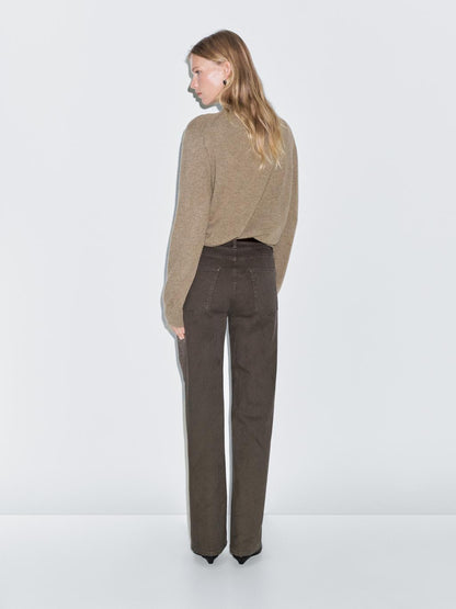 High-waist wide-leg jeans