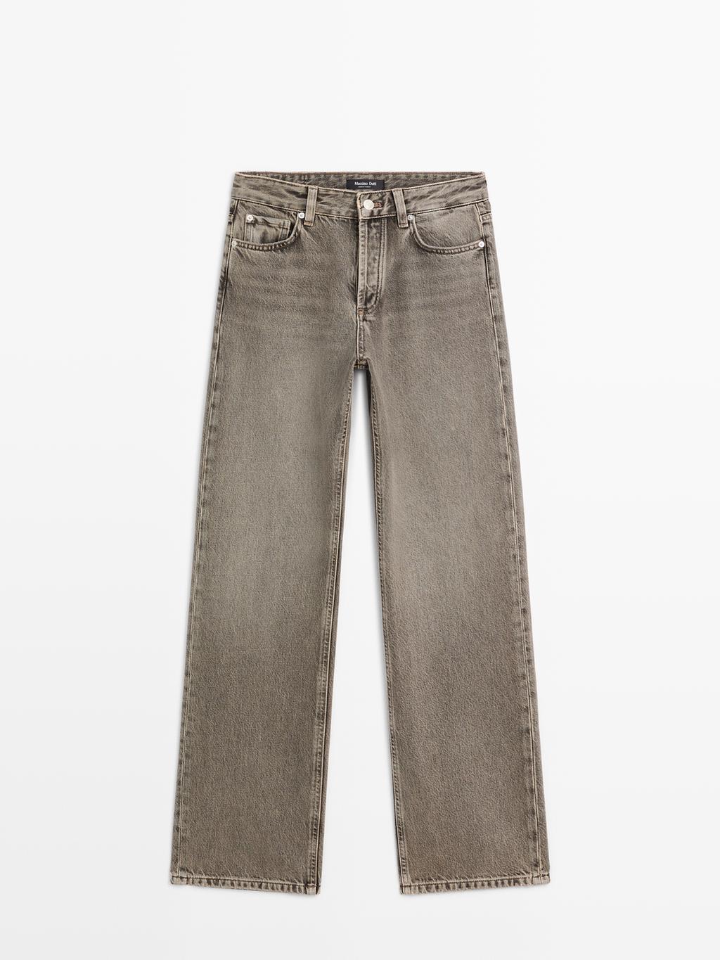 Mid-rise wide-leg jeans