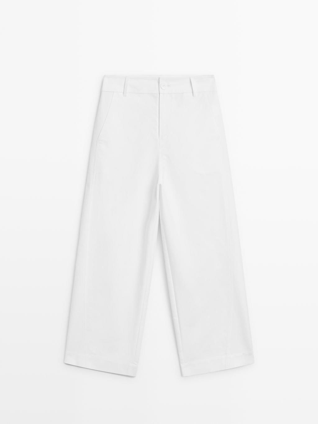 High-waist barrel fit trousers