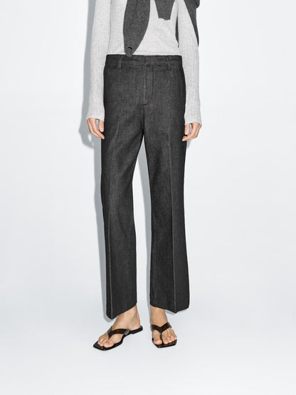 Mid-rise bell bottom jeans