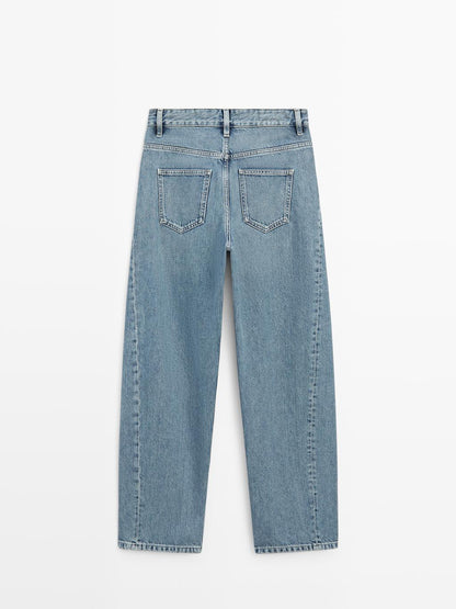 Mid-rise balloon fit jeans