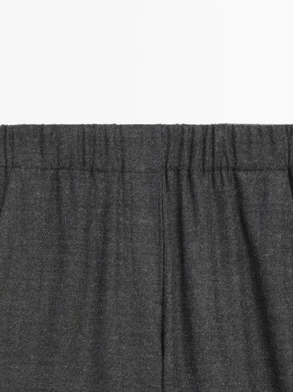 100% wool wide-leg textured trousers