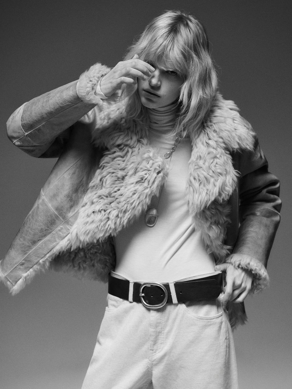 High-waist straight-leg corduroy trousers