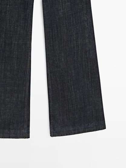 Flared high-waist jeans