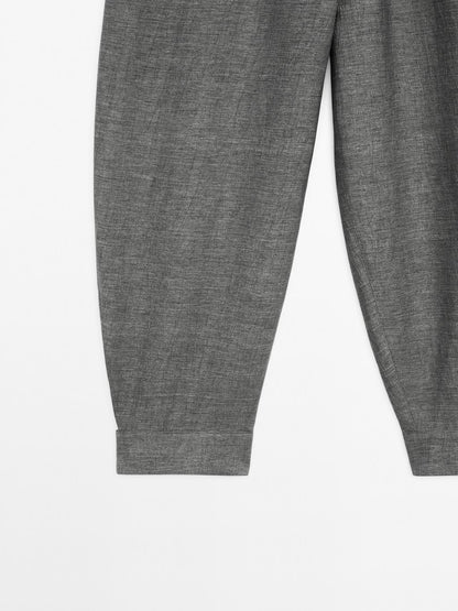 Sarouel trousers with button details