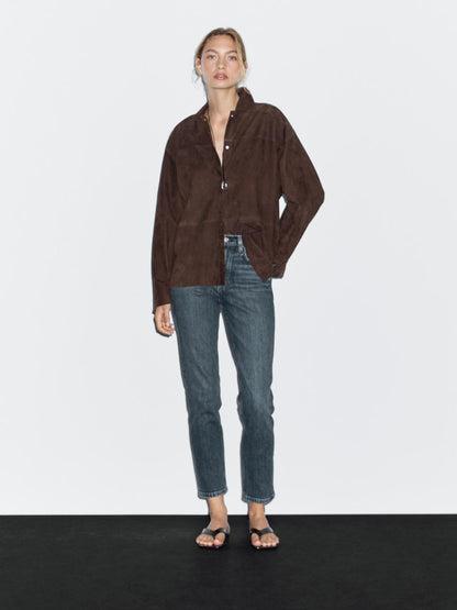 Mid-rise cropped slim fit jeans