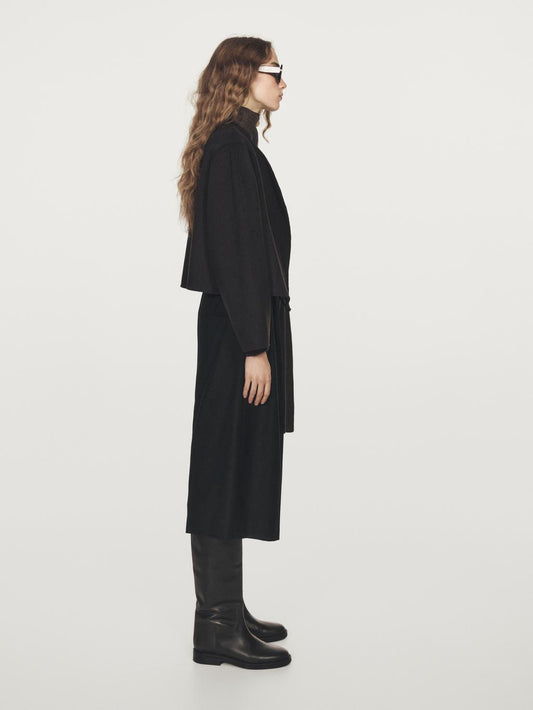 Long flannel Bermuda shorts with darts