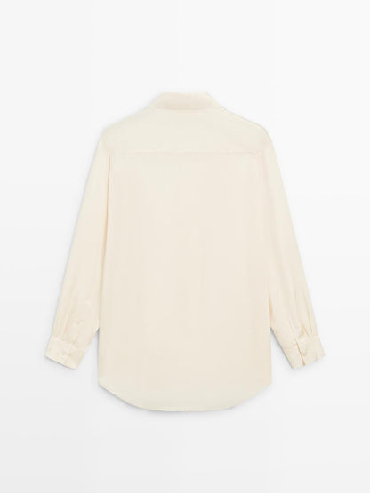 Flowing satin oversize shirt - LIMITED