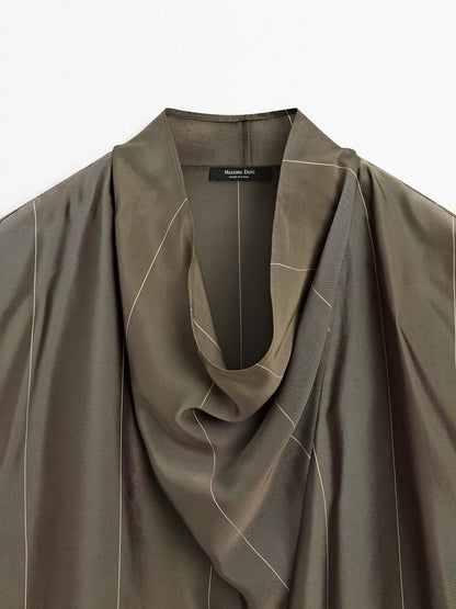 Flowing blouse with striped details