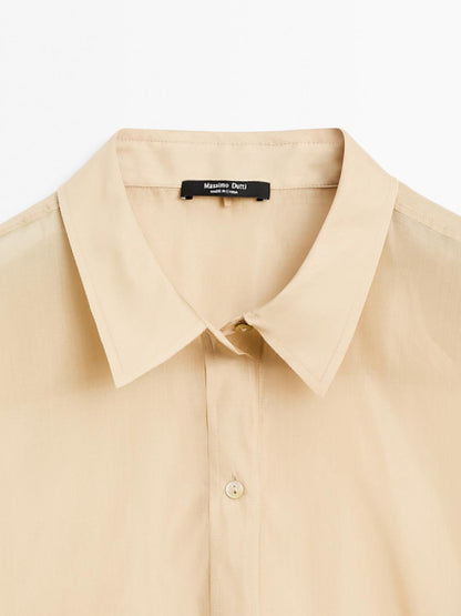 Mulberry silk blend organza shirt