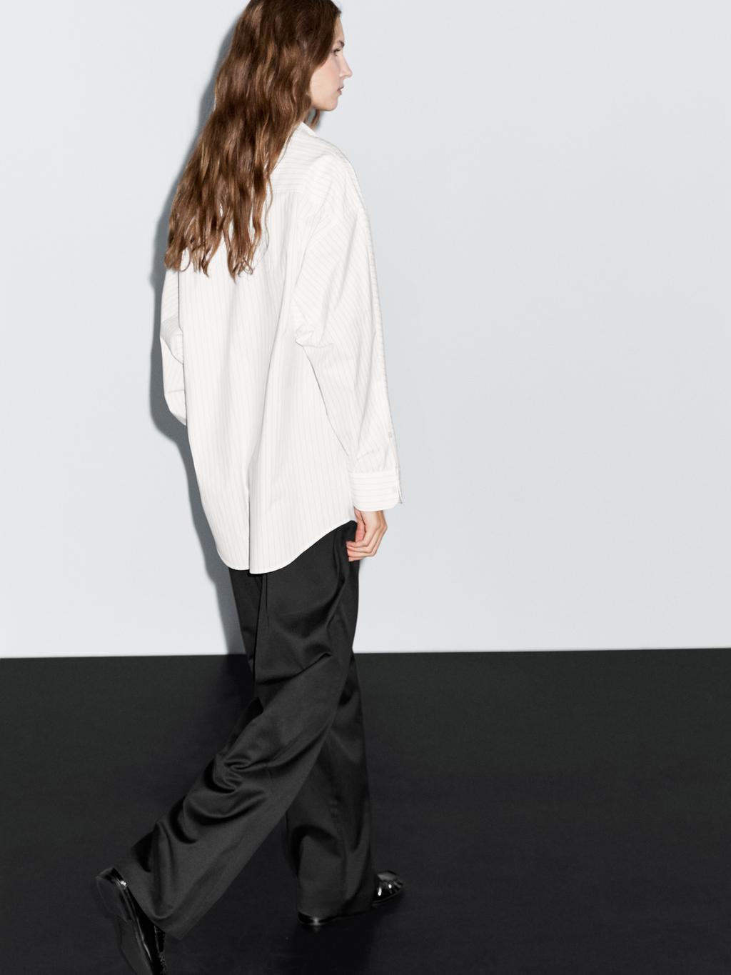 Striped batwing sleeve shirt