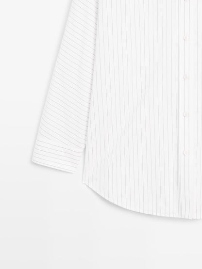 Striped batwing sleeve shirt