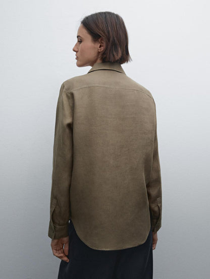 Flowing 100% linen shirt