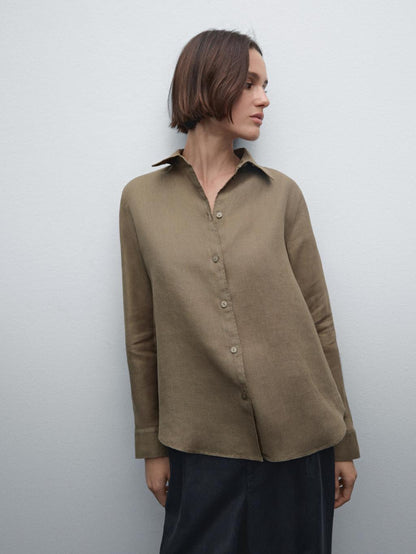 Flowing 100% linen shirt