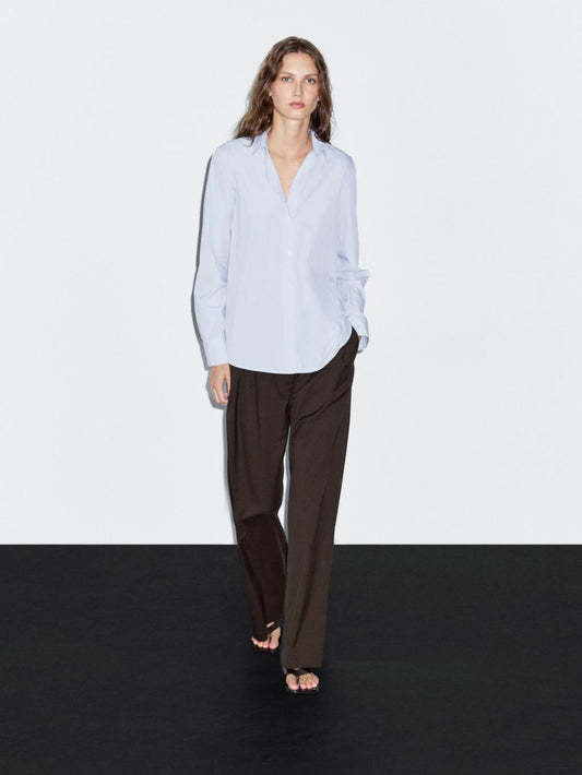 Striped stretch shirt