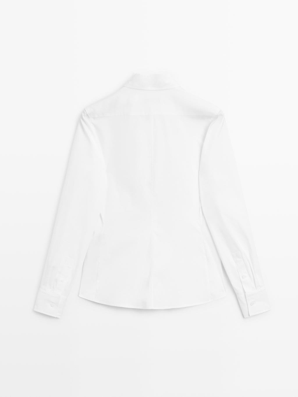 Cotton blend stretch shirt